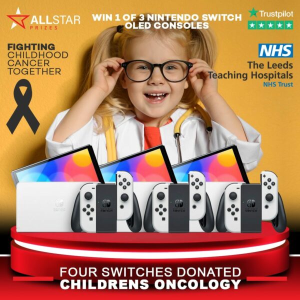 Win 1 of 3 Nintendo Switch OLED All Profit Donated To NHS All Star