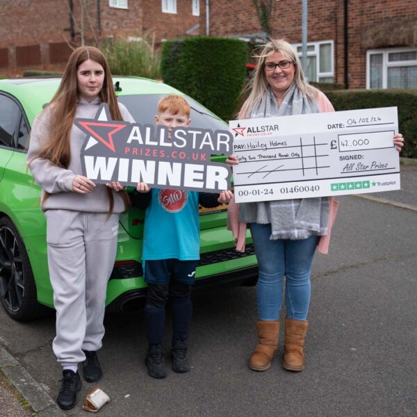 Hailey Holmes winner of Audi RS3 or £42,000