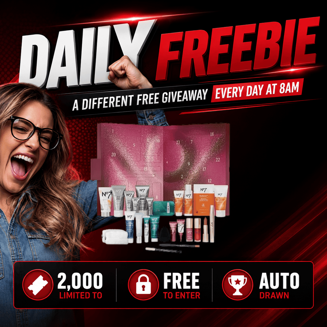 🎁 DAILY FREEBIE – No7 25 Days of Beauty Advent Calendar🎁