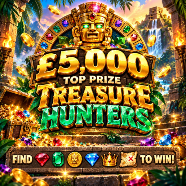 Treasure Hunters – £5,000 Cash + £10K Find & Win Instants