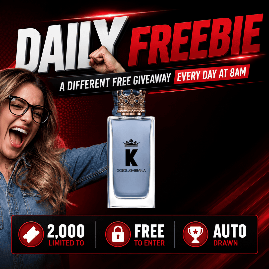 🎁 DAILY FREEBIE – 100ml bottle of Dolce & Gabbana K Eau de Toilette🎁