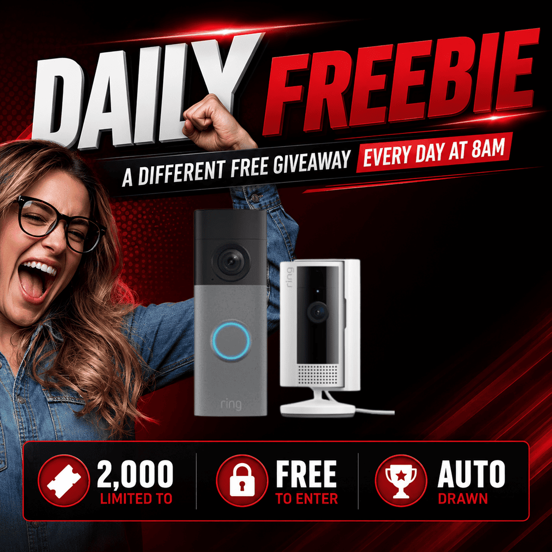 🎁 DAILY FREEBIE – Ring Battery Doorbell AND Ring Indoor Camera🎁